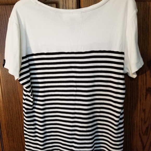NWOT LG Karen Scott black & white top - Picture 6 of 8